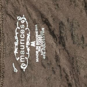 See thru long sleeve Brown shirt.